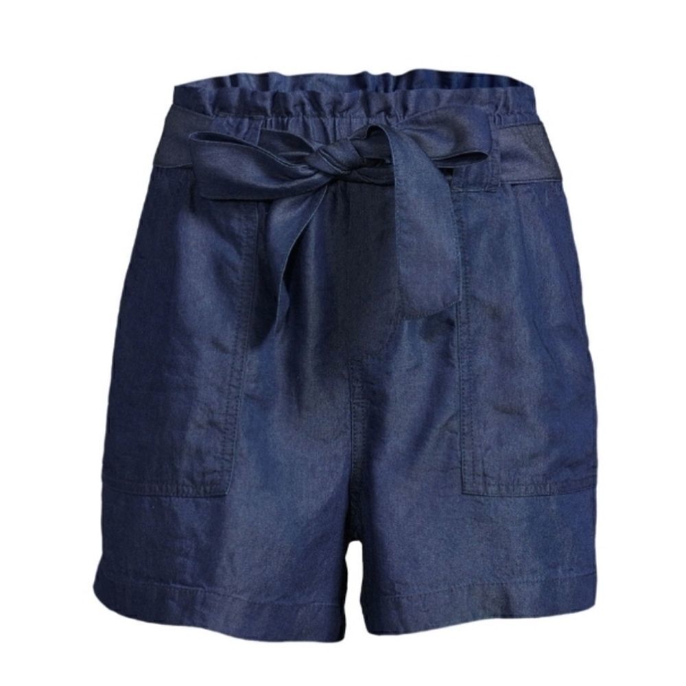Womens High Rise Belted Utility Shorts
